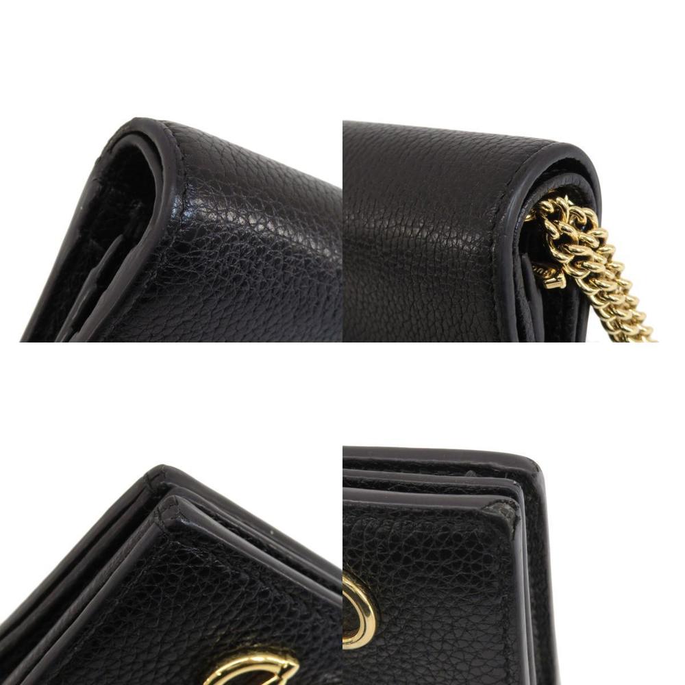 Gucci Zumi Bifold Wallet Chain Coin Purse Leather - Picture 9 of 9